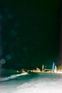 Night swimming at Bagac Bay Beach Resort